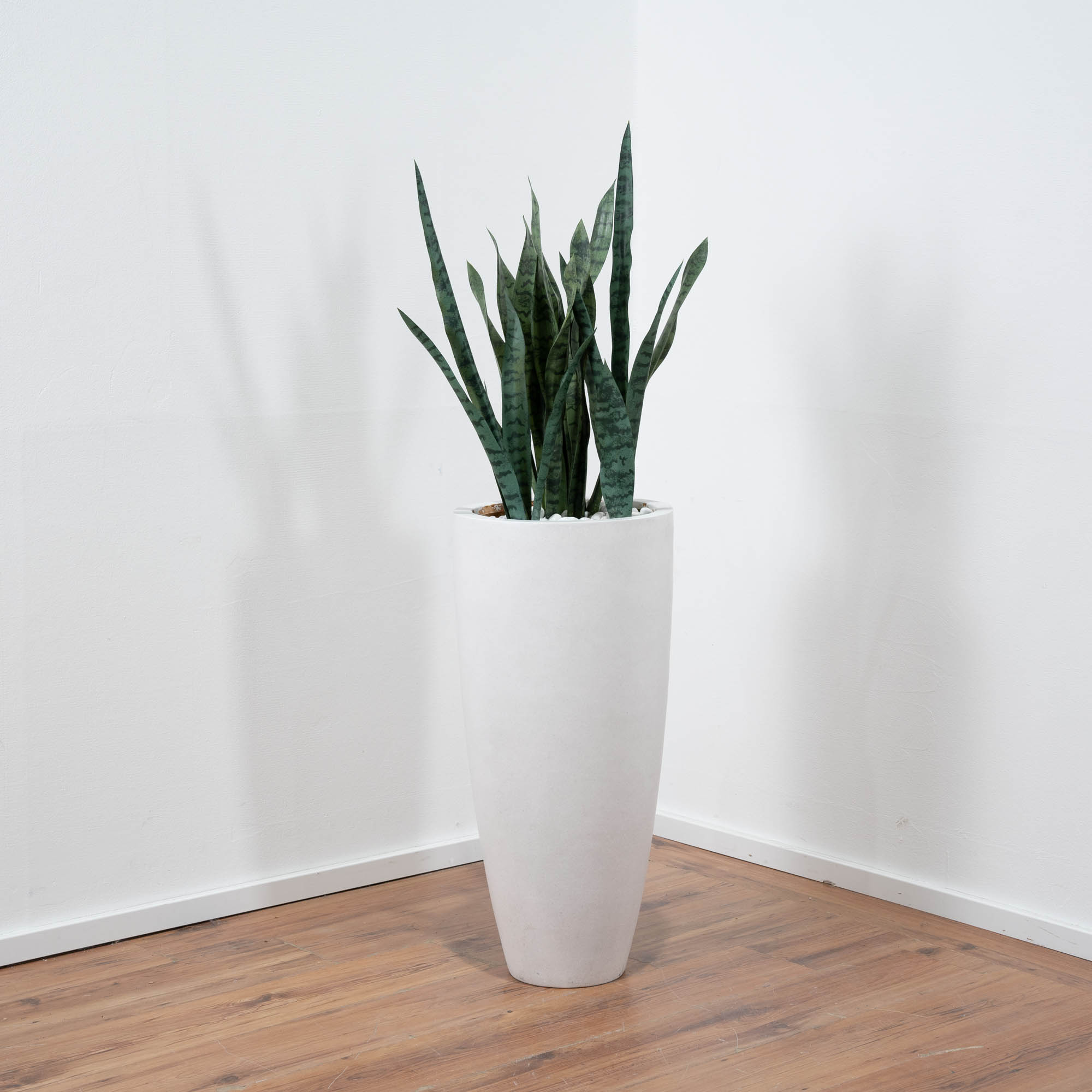 Pflanzenkübel weiß Kunststoff - Deko-Pflanze 