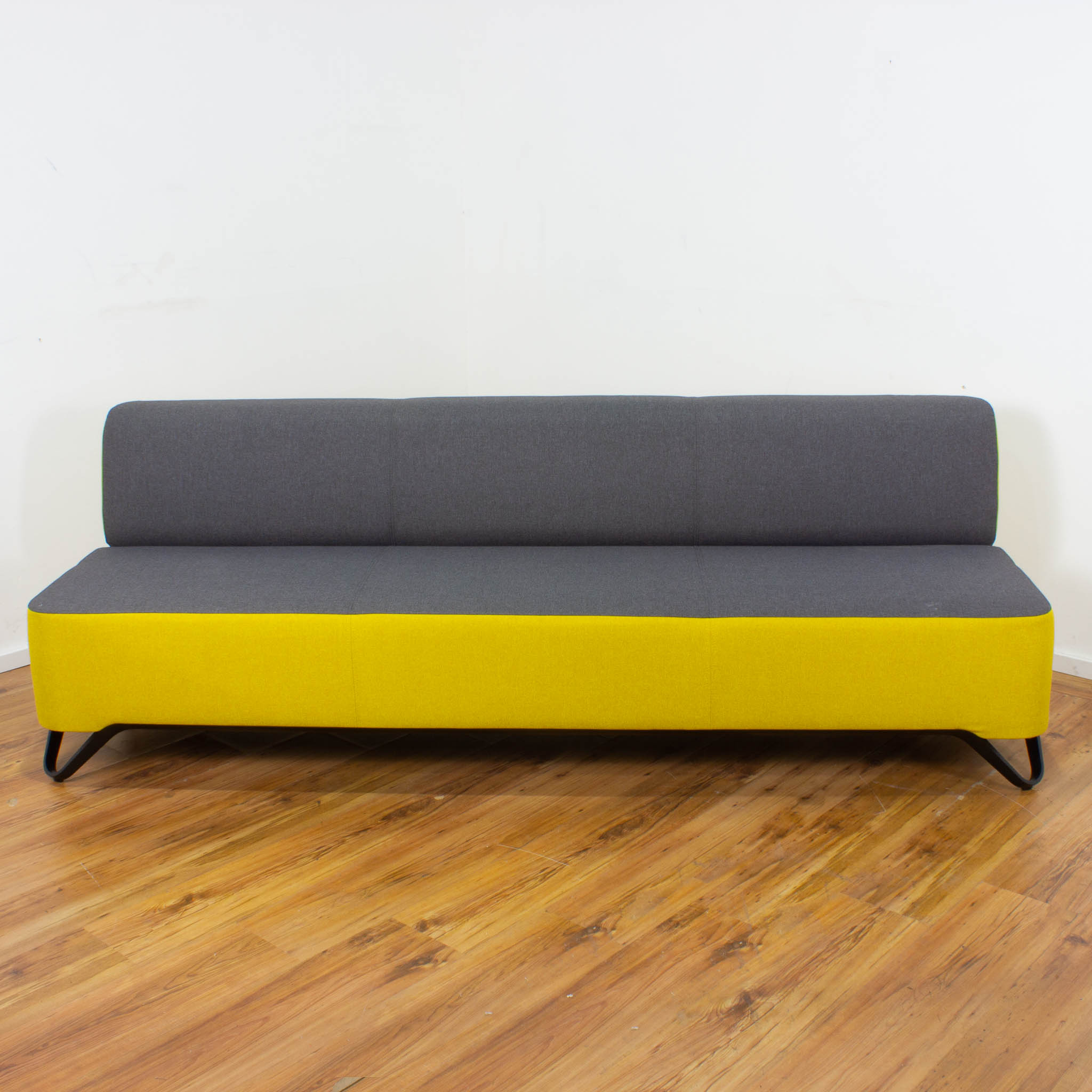 ProfiM "Softbox" 3-Sitzer Sofa - gelb & grau