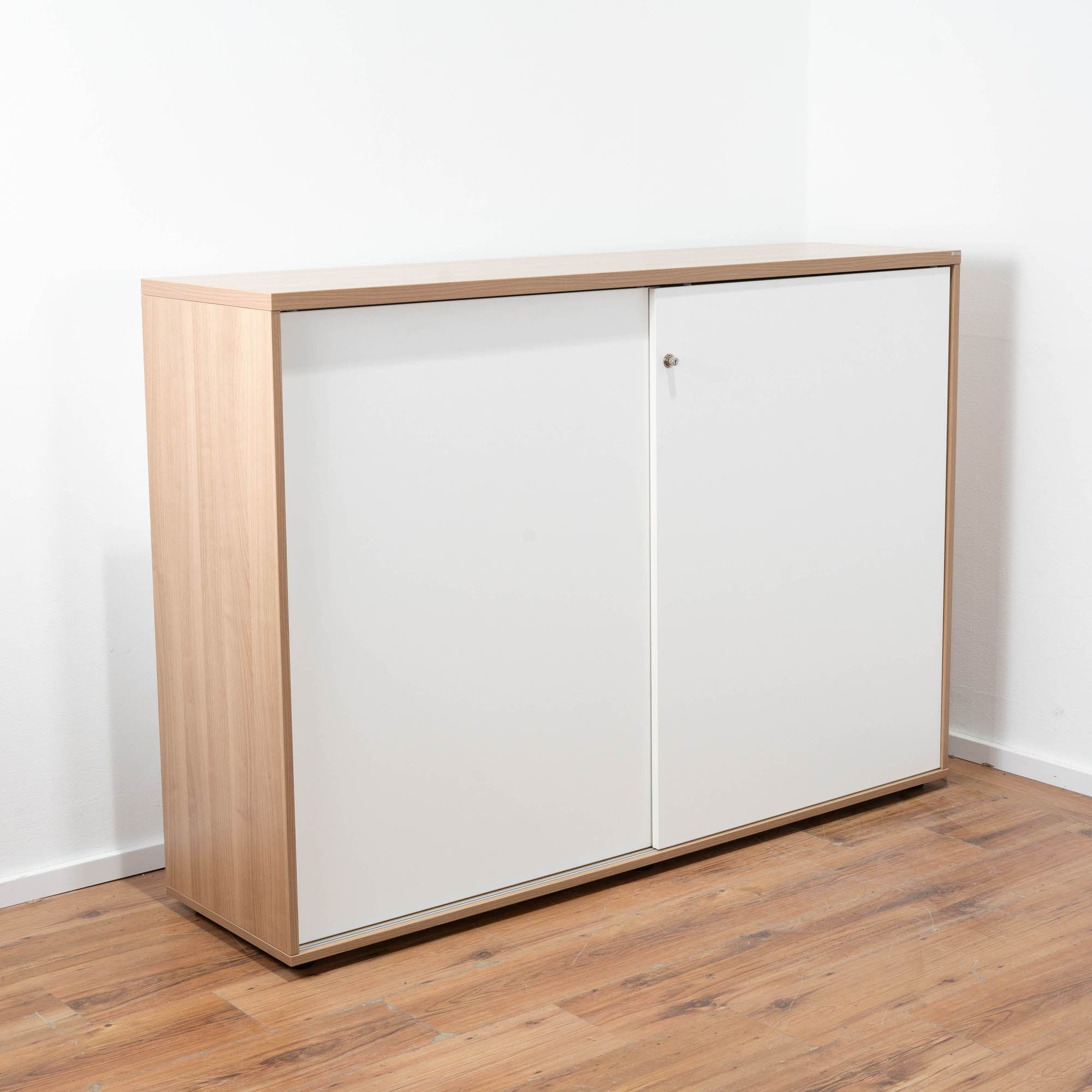 Sideboard "MDD" Eiche Dekor - 3OH - Maße: 160 x 115 x 43 cm 