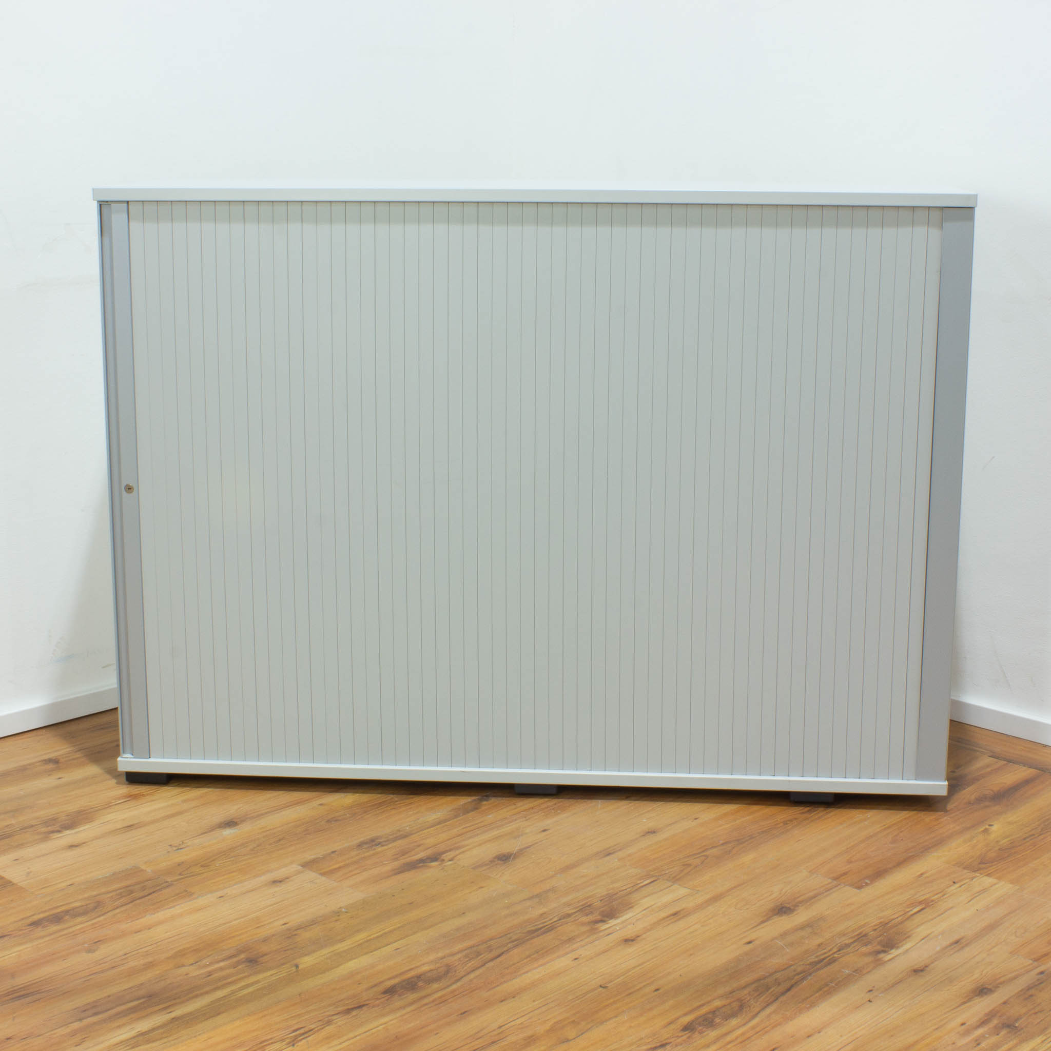 Haworth Sideboard 3OH - lichtgrau - Querrolladen lichtgrau - Breite 160 cm