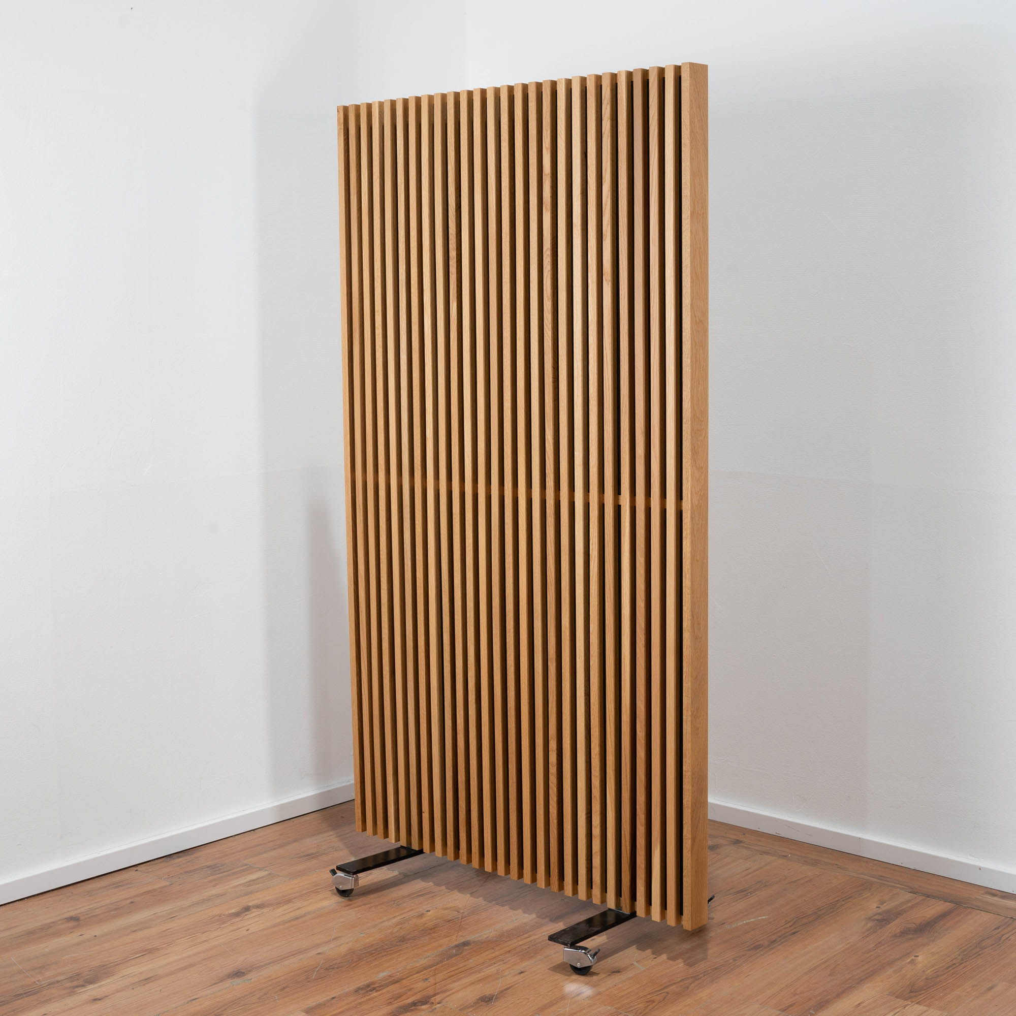 Akustik Trennwand Holz - auf Rollen - Maße: 180 x 100 cm 