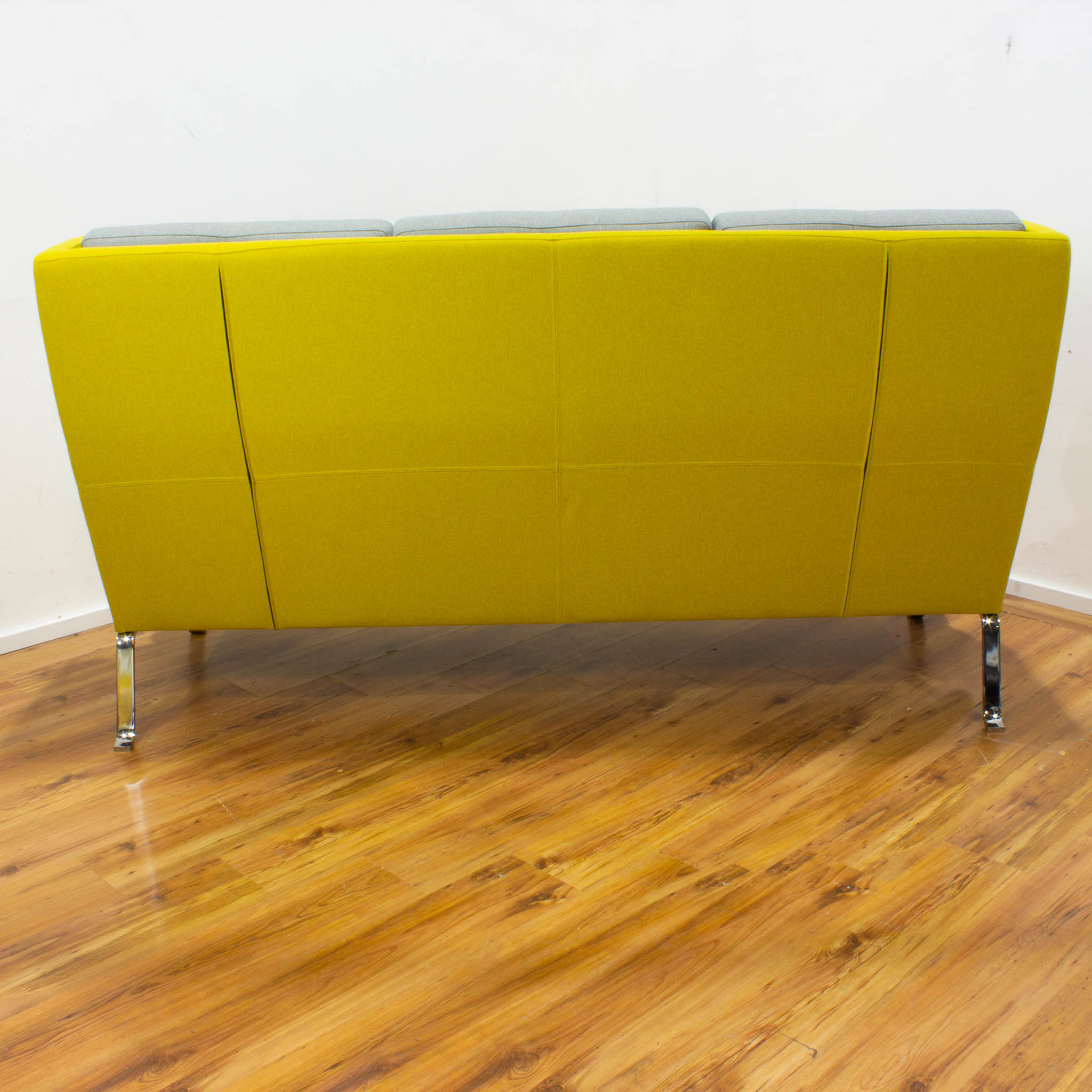 ProfiM "Flokk" 3-Sitzer Sofa - gelb & grau