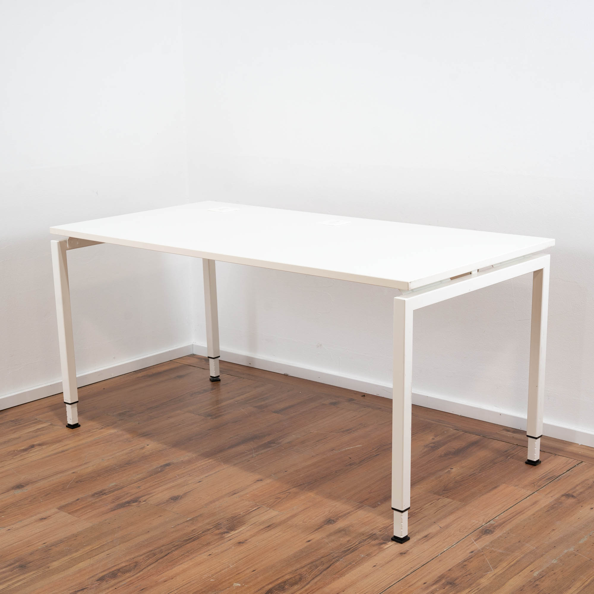 Febrü Schreibtisch weiß - 160 x 80 cm - höhenverstellbar